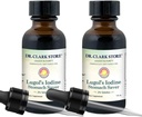 Dr. Clark Lugol'un Iodine 2 Çözümü - Aqueous ve% 2 Granular Iodine - Natural Stomach Relief and Health - 1 fl. Oz with a Dropper 2Pack.