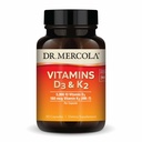 Dr. Mercola Vitamins D3 & K2 - Destekler Immune, Beyin, Cardiovascular, Respiratory & Bone Health - GMO-Free, Gluten-Free & Soy-Free - 30 Capsules (30 hizmet)