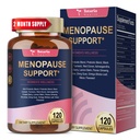 40-in-1 Menopause Supplements for Women, Multibenefit & Complete Black Cohosh for Hot Flashes, Night Sweats & Hormon Balance, w/ Probiyotiks, DIM, Vitex, Dong Quai, Red Clover ve More, 120 Vegan Caps