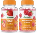 Lifeable çinko 50 mg + Magnezyum, Gummies Sche - Great Tasting, Vitamin Supplement, Gluten Free, GMO Free, Chewable Gummy