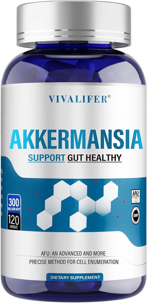 300 Milyar AFU Akkermansia Probiyotik Supplement, 120 Capsules Destek Immune, Digestive & General Health, GLP-1 Production for Men & Women - 2 Pack