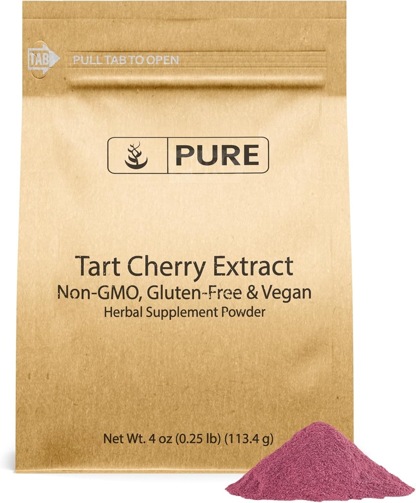 Pure Original Materialss Tart Cherry Extract (4oz) Non-GMO, Vegan, No Fillers veya Katkılar, Herbal Supplement