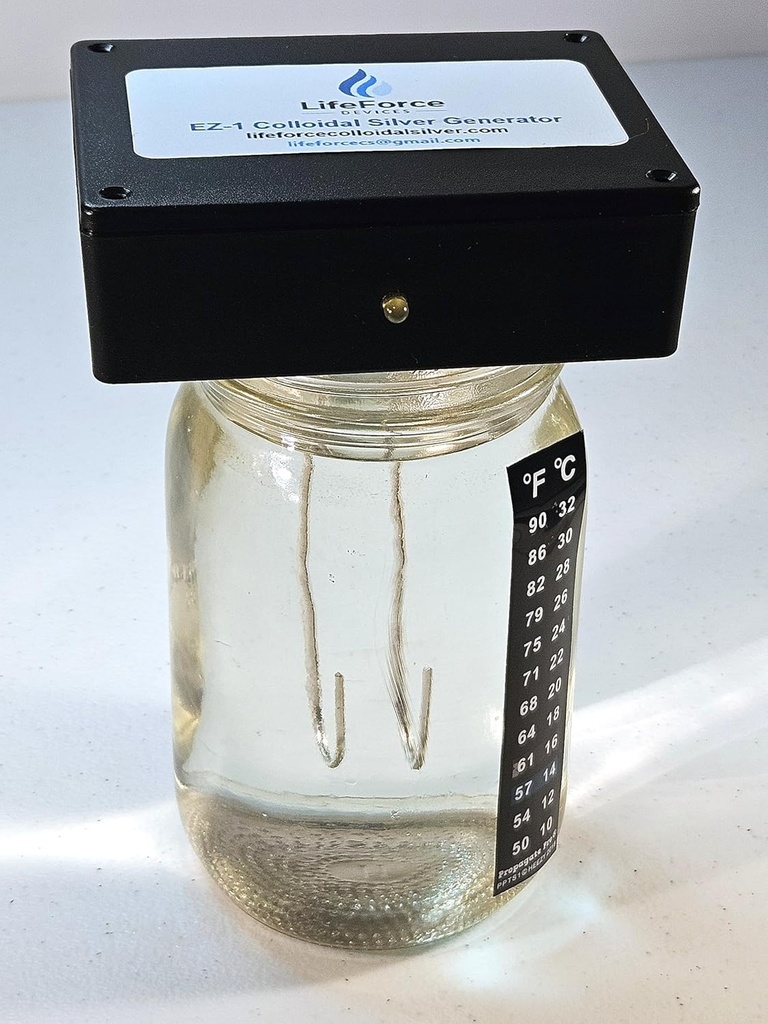 EZ-1 Deluxe Colloidal Jeneratör Paketi (10 Gauge Silver Wires) - 16 Dakikada 32 oz yap