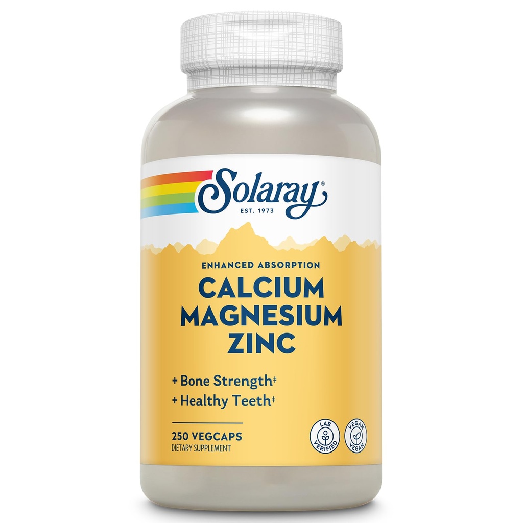SOLARAYelli Magnezyum Çinko Supplement - Steel 1000 mg, Magnezyum 500 mg - Bone Health, Muscle Function, Heart Health ve Immune Support - Vegan, 60 Day Garanti, 62 Hizmet, 250 VegCaps