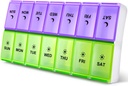 DANYING Ekstra Büyük Pill Organizer 2 Zaman Bir Gün, XL Haftalık Pill Box, AM PM Pill Case, Pill Konteyner 7 Gün, Vitamin Vakası Bir Gün Günde İki Kez