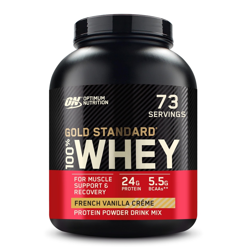 Optimum Nutrition Gold Standard 100% Whey Protein Powder, Γαλλική Vanilla Crème, 5 Λίρες (Packaging May Vary)