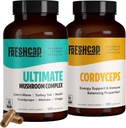 FreshCap Mushrooms Energy Sche (Cordyceps Capsules and Ultimate Mushroom Complex Capsules)