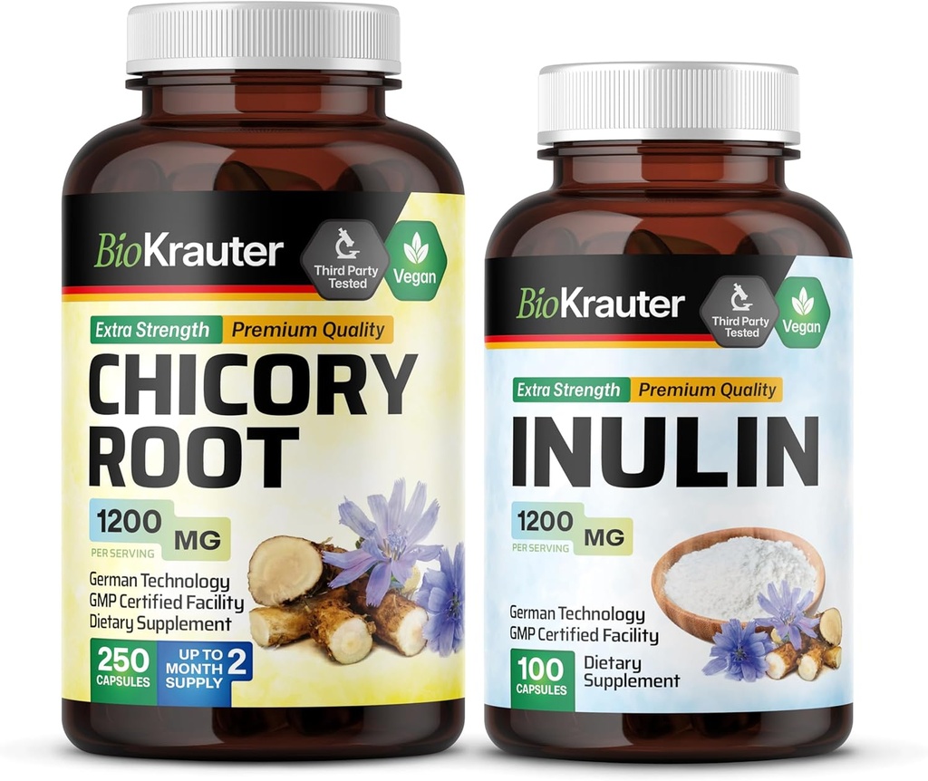 BIO KRAUTER Chicory Root 250 Κάψουλες & Ινουλίνη 100 Κάψουλες