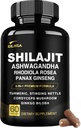8in-1 Shilajit for Men & Women with Ashwaganda Himalaya Organik Supplement with Rhodiola Rosea, BTC, Turmeric, Mushroom, for Immune Support, Energy, Calm, Focus, Clarity, Sleep, Cortisol