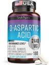 Kaibro Nutra D-Aspartic Acid Supplement for Men, 2440 mg D-Aspartic Acid per Service, Energy & testosteron Support, Gluten-Free Non-GMO, 180 Vegan Capsules