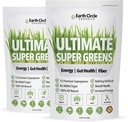 Earth Circle Organics Ultimate Super Greens Powder 30 Servings, 10oz (Pack of 2)