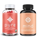 WellPath Pure Apple Cider Vinegar with Mother Gummies & Mind Brain Supplement with Lion's Mane - Supports Focus & Memory, 60 Ct Every