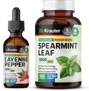 BIO KRAUTER Cayenne Pepper Βάμμα 2 Fl. Oz. & Spearmint 100 Κάψουλες