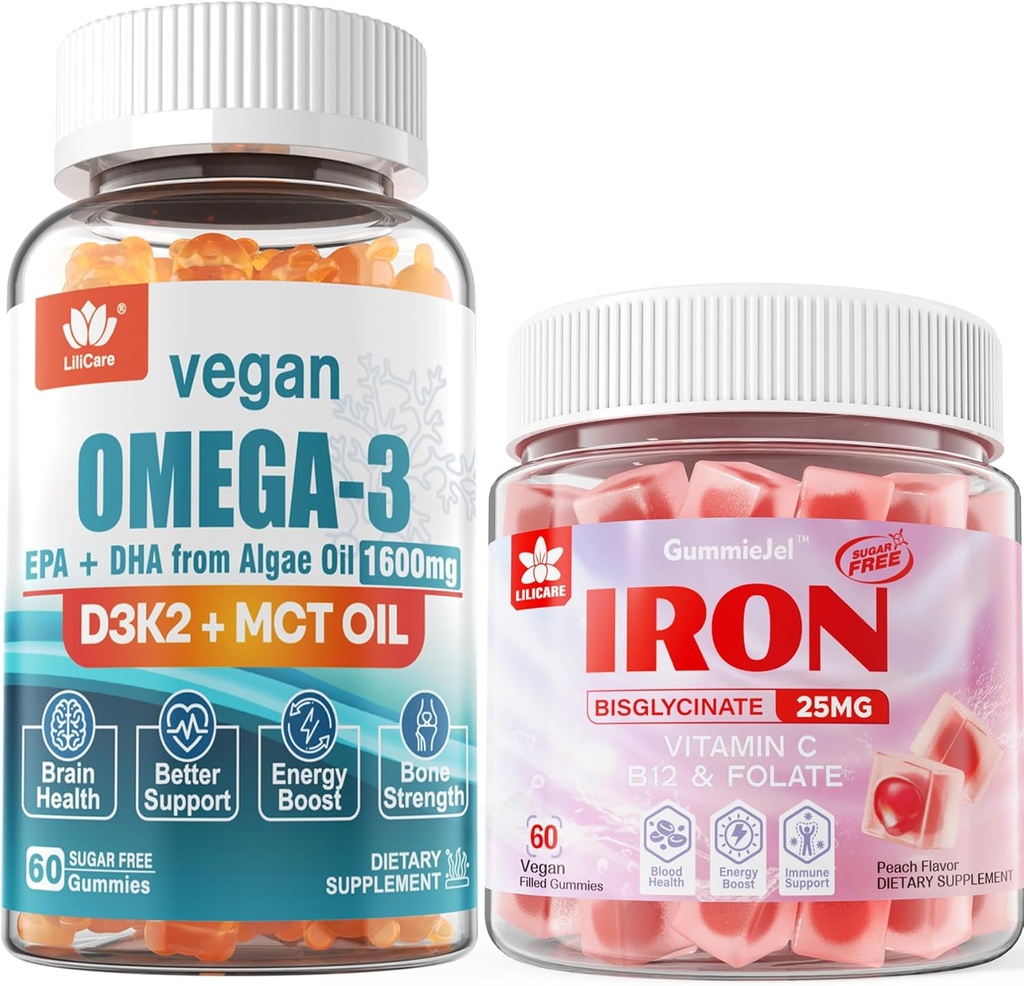 Vegan Iron Gummies συμπλήρωμα Vegan Omega3 Gummies 1280mg