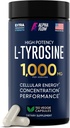 L Tyrosine 1000MG Capsules - Tüm Doğal L- Tyrosine Supplement for Focus & Energy Boost - Non-GMO & Gluten-Free - Vegan 150 Caps -500 mg x 2 hizmet başına