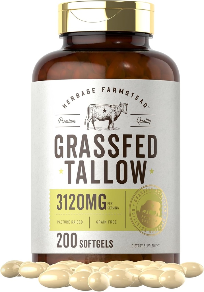 Carlyle Grass Fed Beef Talow 3120mg 