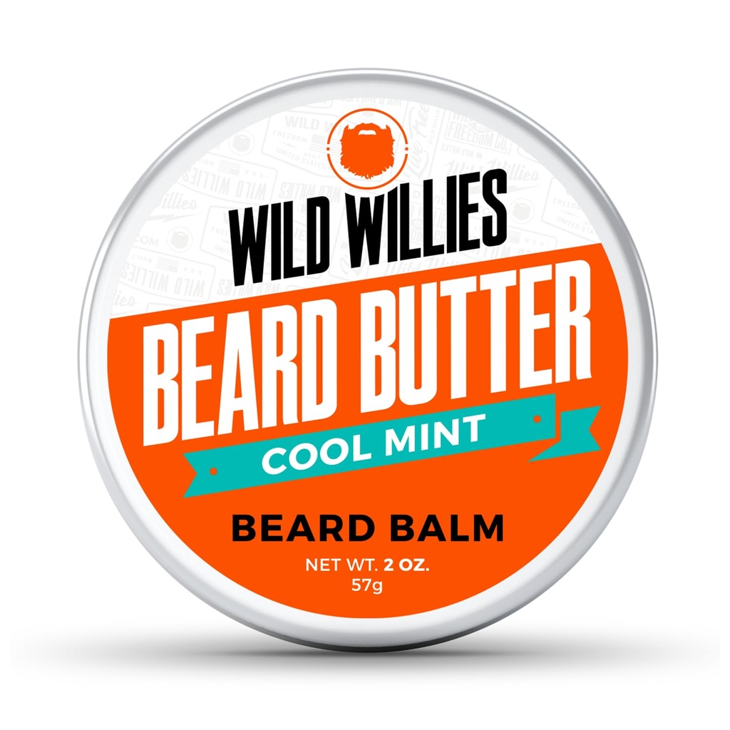 Άγρια Willies Premium Beard Balm για τους άνδρες, Leave-In Butter Conditioner με οργανικά συστατικά, την προώθηση της ανάπτυξης, αφαιρεί Itch & Dandruff - Αποκαθιστά την υγρασία - δροσερή μέντας, 2 Oz
