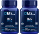 Life Extension TMG 500 mg, 100 Liquid Veg Caps (Pack of 2) - Tritilglycine (Glycine Betaine) Tamam - Gluten Free, Non-GMO, Vegetarian