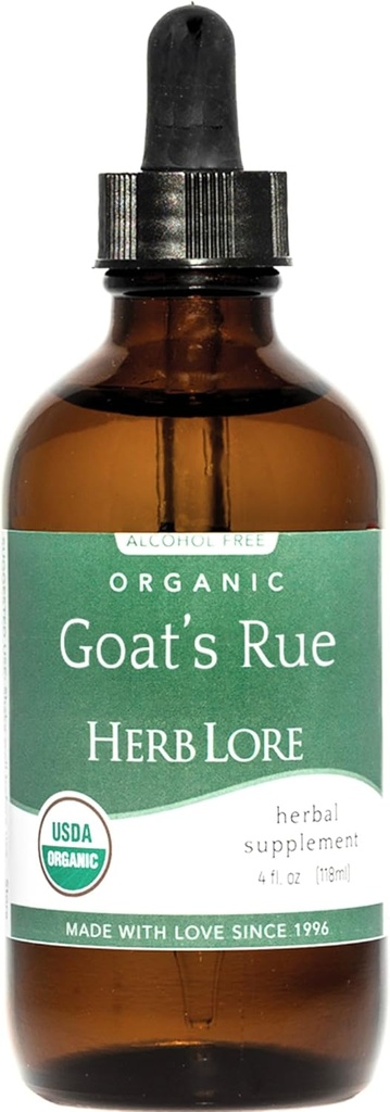 Herb Lore Organik Goats Rue Tincture - Meme beslenmesi için Lactation Supplement - Doğal Emmilk Prodüksiyonu Meme Sütunu artırmak için Destek (4 fl oz)