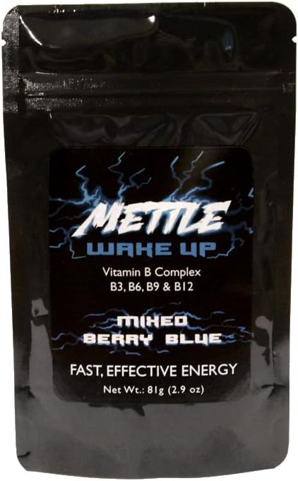 Energy Drink Powder - 50 Servings | Sugar Free | 200mg Caffeine - Mettle Energy Drink Mix (Mixed Berry Blue)