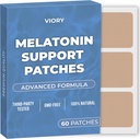 Melatonin Sleep Patches for Yetişkinler Extra Strength | Easy-to-Apply Sleep Patch with Valerian | Relax & Wake Up yenilendi | Long-Lasting Night Comfort for Men & Women | 60 Patches