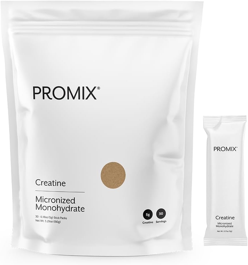 ProMix Beslenme Kreatine Monohidrat Seyahat Paketleri, Erkekler ve Kadınlar için 5g, Destekler Kas Büyüme ve Kurtarma, Vegan - 30 Hizmet