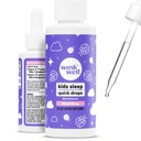 Wink Well Kids Melatonin Drops- Natural Baby Sleep Drops for Toddler Sleep Aid with 1 mg Per Service-Non-Addictive Children's Liquid Melatonin- 2 Oz Oz