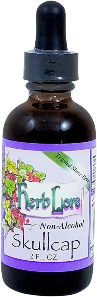 Herb Lore Skullcap Βάμμα - Υγρή Φυσική βοτανική βοήθεια ύπνου για ενήλικες & παιδιά (2 fl oz)