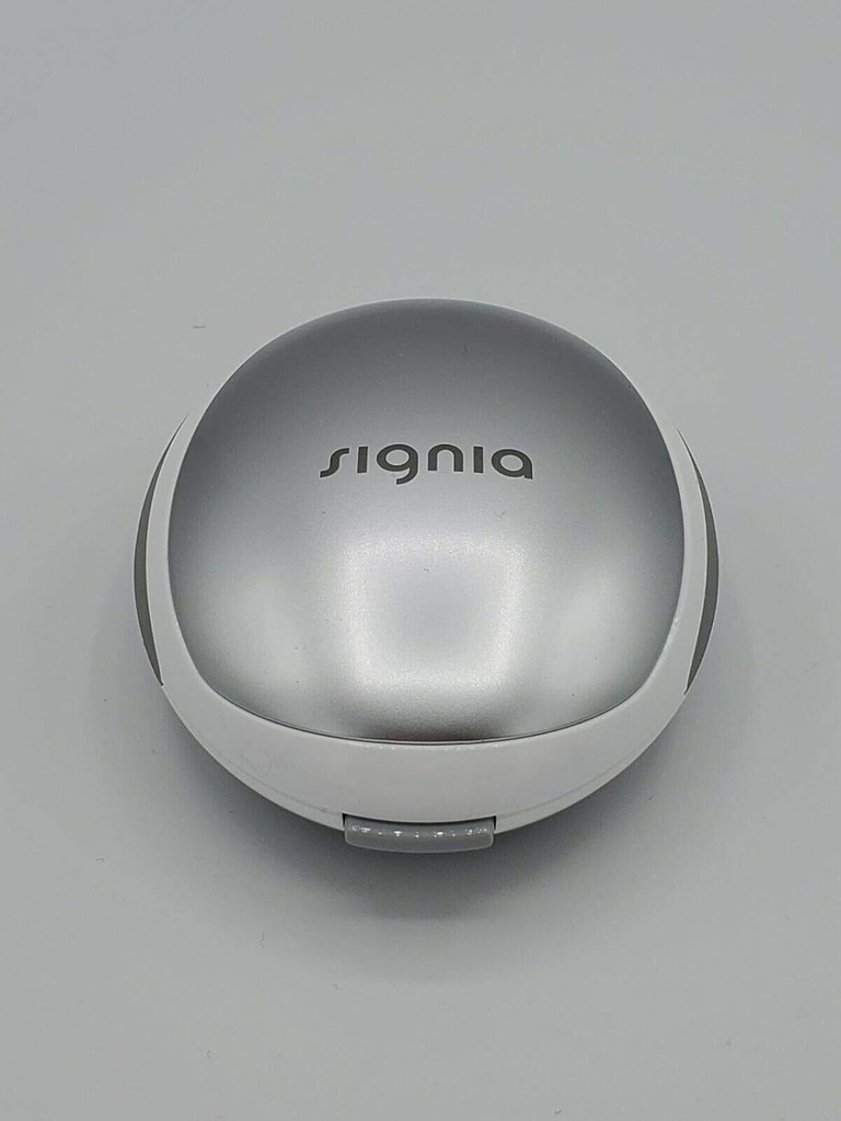 Orijinal White/Silver True Signia İşitme Aid Case Koruyucu Storage Travel Box