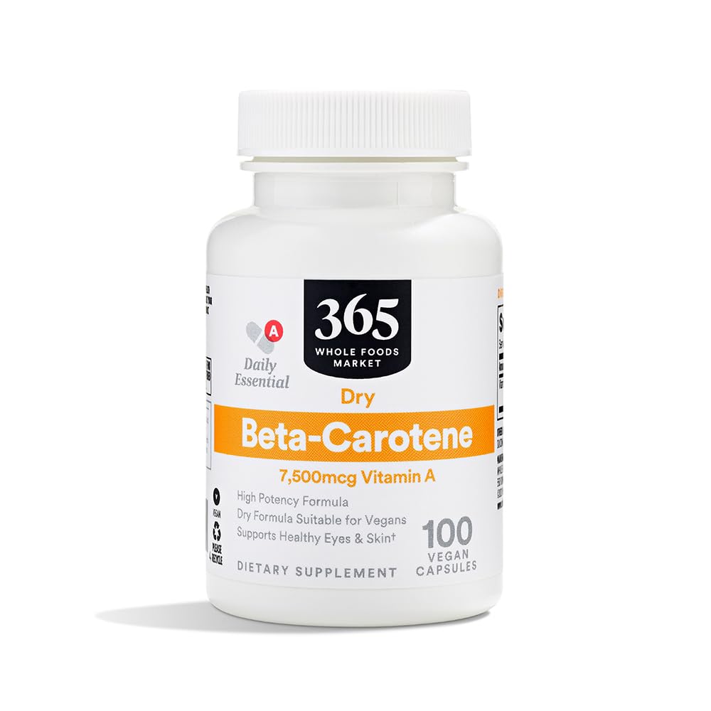 365 by Whole Foods Market, High-Potency Beta-Carotene, 7500 A, 100 Vegan Capsules