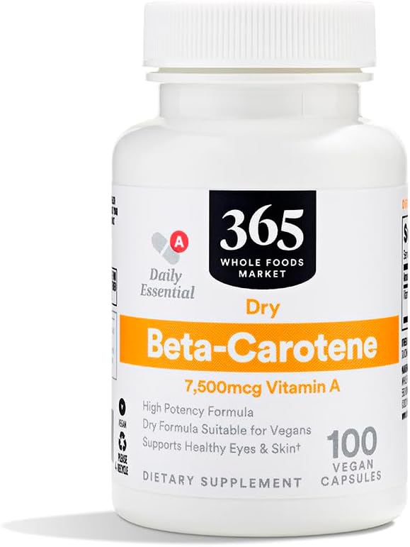 365 by Whole Foods Market, High-Potency Beta-Carotene, 7500 A, 100 Vegan Capsules
