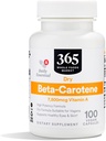 365 by Whole Foods Market, High-Potency Beta-Carotene, 7500 A, 100 Vegan Capsules