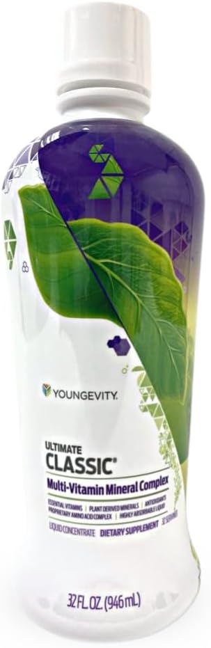 Youngevity Ultimate Classic - Multi-Vitamin & Mineral Kompleksi | Essential Daily Nutrients Doğal Kaynağı | Yüksek Nisorbable Liquid | (2)