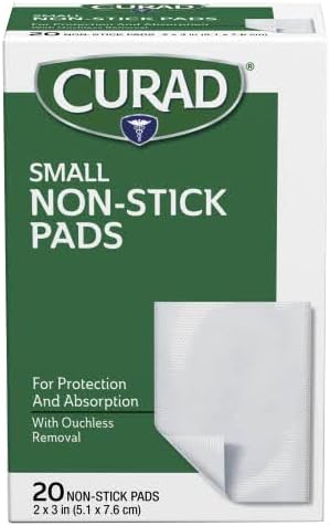 Curad Non-Stick Pads, 2 X 3 inç (5.1 x 7.6 cm), 20 Kont