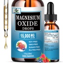 Magnezyum Oksit 500 mg, Uyku için sıvı Supplement, Nerve, Kalp Sağlığı, Kas & Stres Yardımı, Yetişkinler ve Çocuklar için Yüksek Azimler, Gluten Ücretsiz, GMO, Vegan