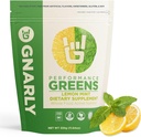 Gnarly Beslenme Yeşilleri Superfood Toz - Lemon Mint Performansı Süper Yeşiller Toz - NSF Contents Sertifikalı - Organik, Probiyotikler & Essential Micronutrients - Lemon Mint, 11.64 ozz