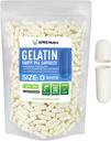 XPRS Nutra Μέγεθος 0 Κενές κάψουλες - 500 Count Empty Gelatin Κάψουλες - Χάπια DIY Καψάκιο Γέμισμα - Αγνά καπάκια τζελ Μπόβιν Χάπι για το Do-It-Yourself Συμπληρώματα (Λευκά)