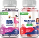 Magnesium Gummies 500mg & Iron Gummies για Ενήλικες - Σιδήρου Βιταμίνες με Βιταμίνη C
