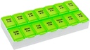 Ezy Δόση Εβδομαδιαία (7-Ημέρα) Καθημερινή AM/PM Pill Organizer, Vitamin Planner, και Medicine Container, περίπτωση για συμπληρώματα και ιχθυέλαια, Medium Διαμερίσματα, 2 φορές την ημέρα, Πράσινο, BPA Δωρεάν