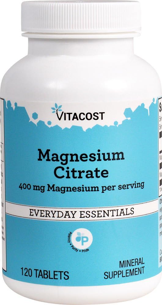 Vitacost Magnezyum Citrate - Servis başına 400 mg - 120 Tablet