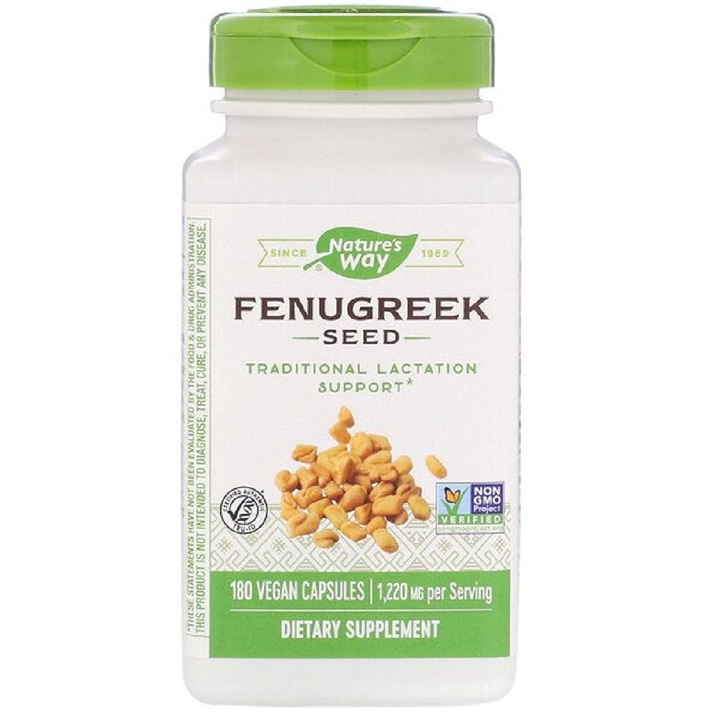 Natures Way Fenugreek Tohum Capsule, 610 Mg - 180 paket başına - her durumda 3 paket.