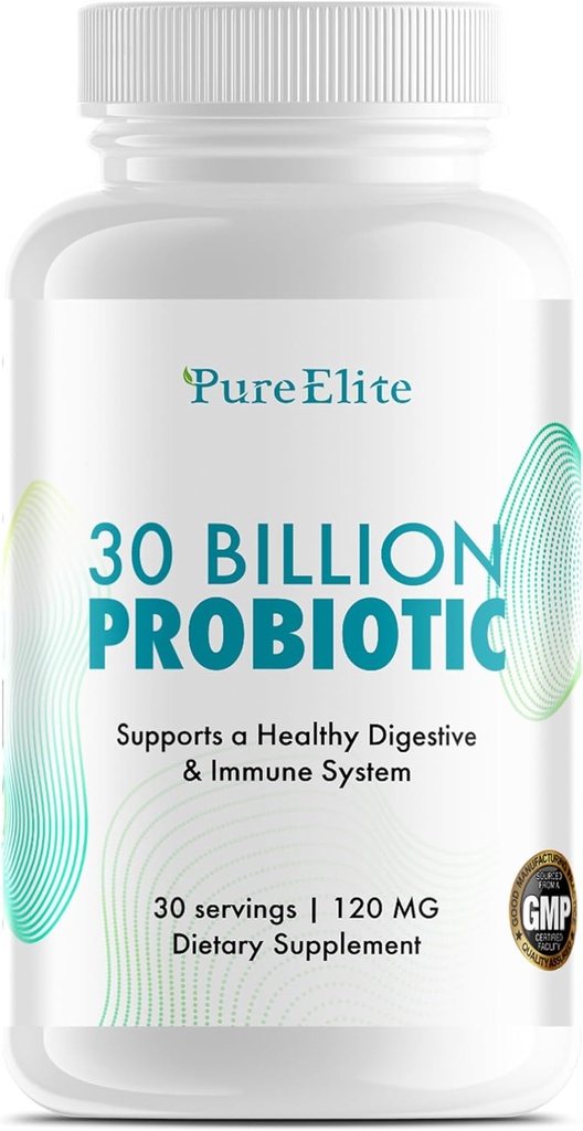 Gut Probiyotik 30 Milyar CFU ile DE111® & 10 Strains - Yüksek Potency Probiyotik Supplement for Digestive Health, Immune System Support, Advancedd Nutrient Abors - Non-GMO, 30 Vegetarian Capsules