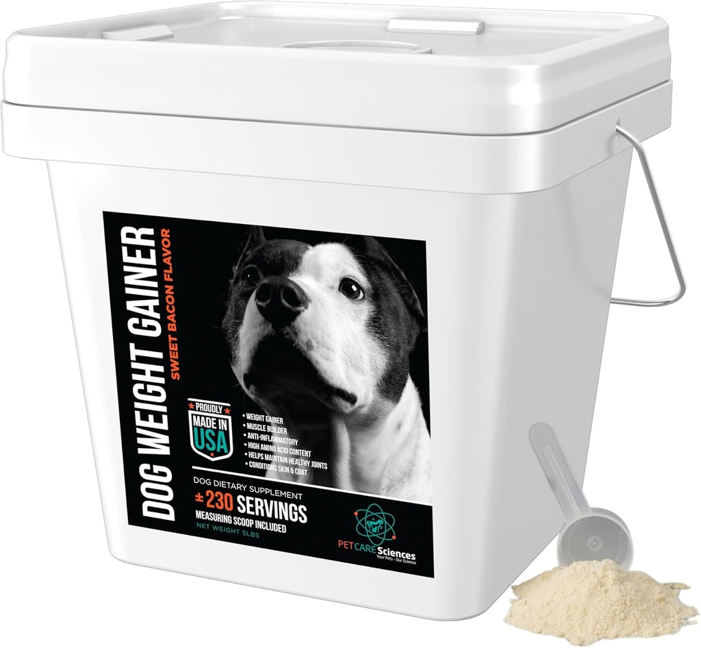 PET Care Science 5 λίβρες Services of Dog Weight Gainer - Συμπληρώματα αύξησης βάρους για σκύλους - Canine και Dog Muscle Builder - Made in The USA