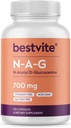 BESTVITE N-Acetyl Glucosamin (N-A-G) 700 mg (120 Capsules) - No Stearates - Non GMO - Gluten Free