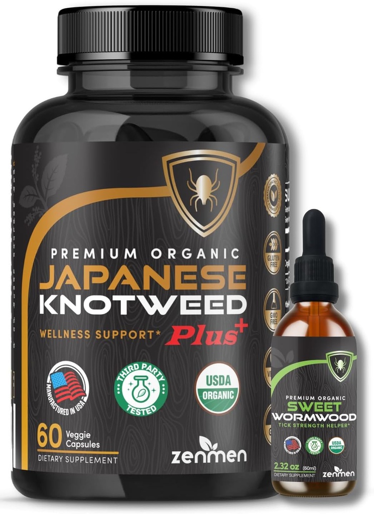 Zenmen Immune Support Sche: Japon Knotweed Capsules ve Sweet Wormwood Tincture