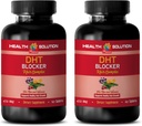 Saç Büyüme Saç Vitaminleri Biyotin olmadan - Pop Blocker Saç Kompleksi - Erkekler ve Kadınlar için - Sağlıklı Saç Büyümesini Destek - Saw Palmetto Ekstra Capsules - 2 Şişes 120 Kaplamalı Tabletler