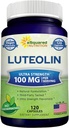 Luteolin 100 mg - 120 Capsules - Luteolin Supplement & Toz Kompleks Pills Yaygın olarak Quercetin ile Çekilir - Beyin ve Hafıza Sağlığı