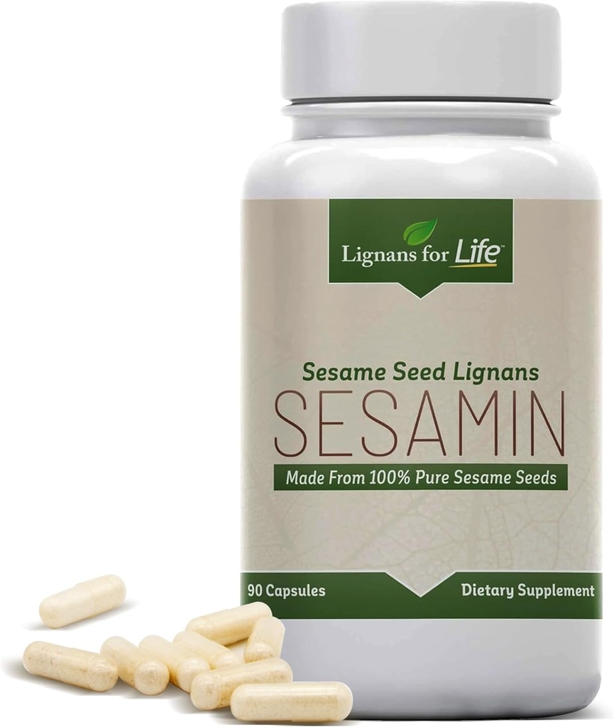 Lignans for Life Soundame Extract - 81 mg Sesamin ve 27 mg Sesamolin ile 540 mg Sesi, Liver Health ve Immune Support Supplement for Hormon Balance and General Wellness in Men and Women, 90 Capsules