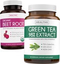 Beet Root & Green Tea Extract (1-Month Supply) Detox Power Duo - Abors 1250 mg (60 Tablet) ve Yeşil Çay, EGCG 1000 mg ile% 98 oranında hizmet vermektedir (60 kapak)