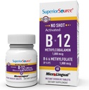 Üstün Kaynak No Shot Vitamin B-12 Torchcobalamin 1000 mcg, B-6, & Metilfolate 1000 mcg - Supports Energy, Brain, and Heart Health - Bariatric Friendly - 60 Sublingual Discrypt Tabletleri